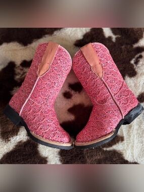 Infant Girls' Tanner Mark Pink Sparkle Cowboy Boots